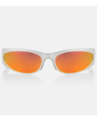 Balenciaga Reverse Xpander Oval Sunglasses - Orange