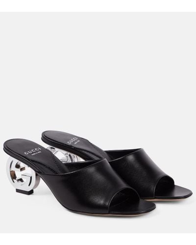 Gucci Gg Heeled Sandals - Black