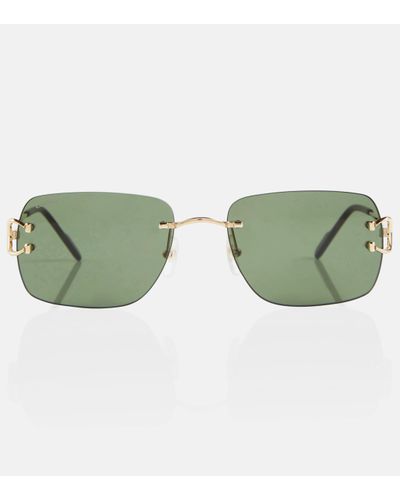 Cartier Rectangular Sunglasses - Green