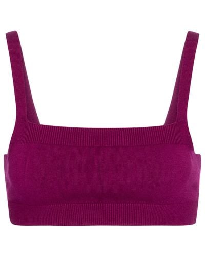 Dries Van Noten Knit Bralette - Purple