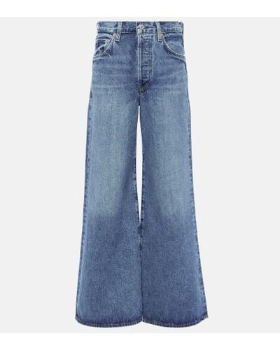 Citizens of Humanity High-Rise Bootcut Jeans Beverly - Blau