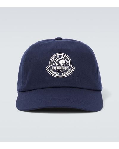 Moncler Cappello da baseball con logo - Blu