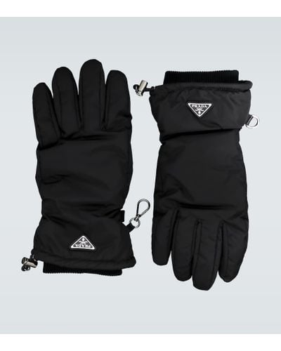 Prada Handschuhe mit Logo - Schwarz