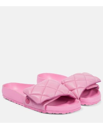 Birkenstock 1774 Sylt Quilted Leather Slides - Pink
