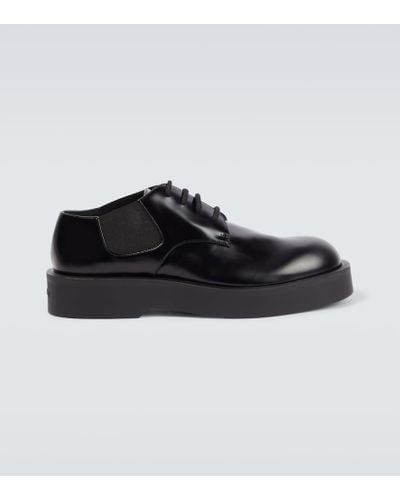 Jil Sander Leather Derby Shoes - Black