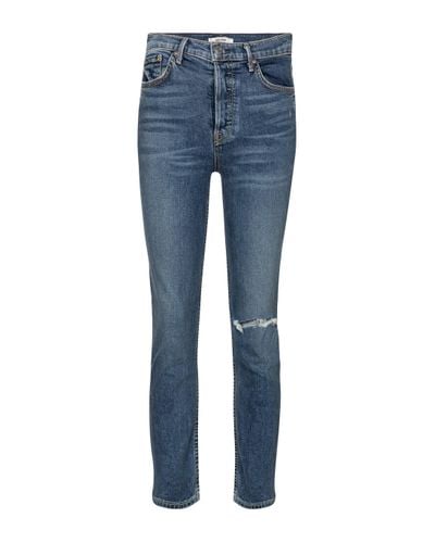 GRLFRND High-Rise Skinny Jeans Reed - Blau