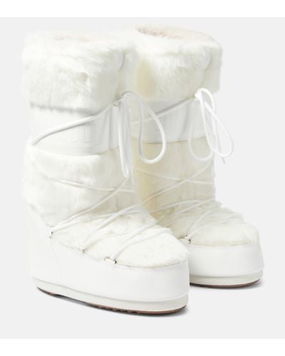 Moon Boot Classic Faux Fur - White