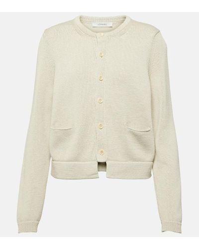 Lemaire Cardigan cropped in cotone - Neutro