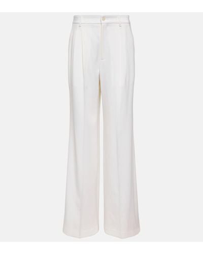 Nili Lotan Flavie Virgin Wool Wide-leg Trousers - White