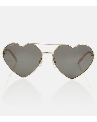 Gucci Heart-shaped Sunglasses - Grey