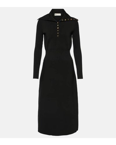 Tory Burch Abito in maglia stile polo - Nero