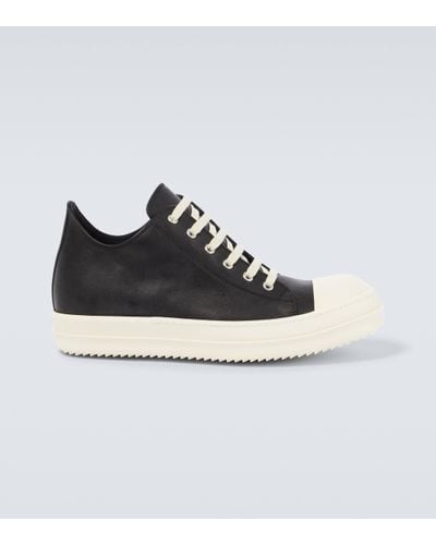 Rick Owens Low-top Leather Trainers - Black