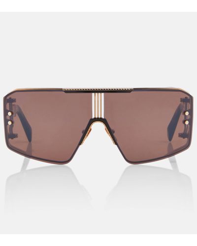 Balmain Le Masque Square Sunglasses - Brown