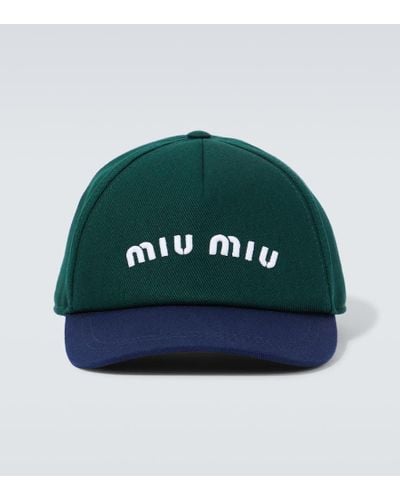 Miu Miu Gorra con logo - Verde