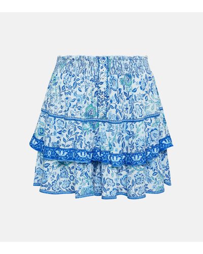 Poupette Camila Printed Miniskirt - Blue
