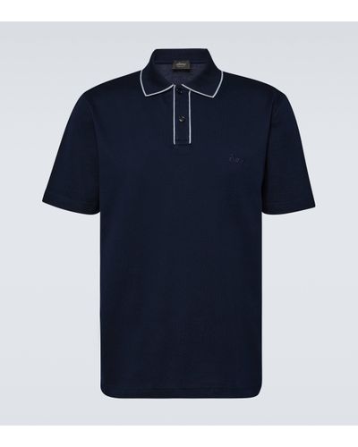 Brioni Cotton Polo Shirt - Blue