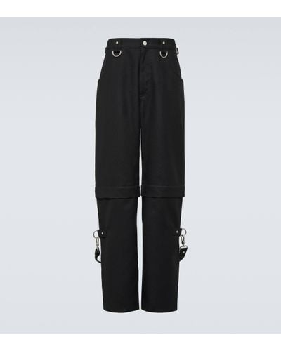 Givenchy Detachable Wool Trousers With Suspenders - Black