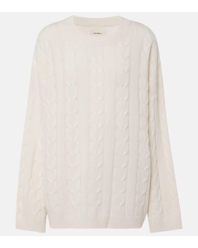 Lisa Yang Vilma Cable-knit Cashmere Jumper - White