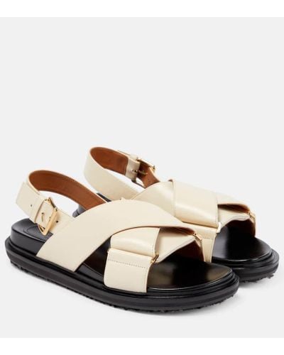 Marni Off-white Fussbett Sandals - Multicolor