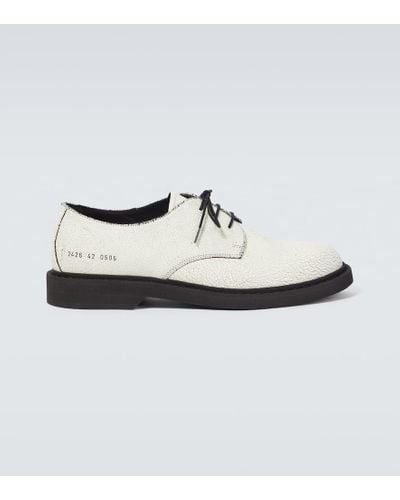 Common Projects Cracked Leather Derby Shoes - White