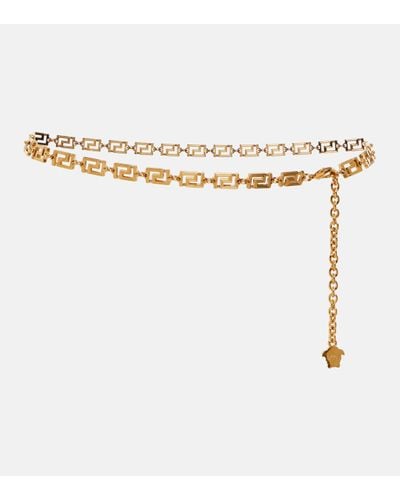 Versace Greca Goddess Chain Belt - Metallic
