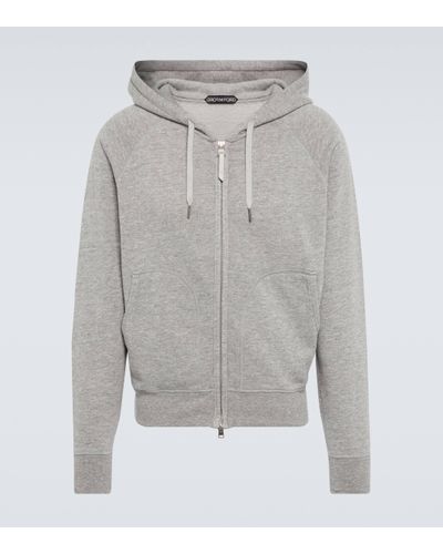 Tom Ford Cotton-blend Hoodie - Grey