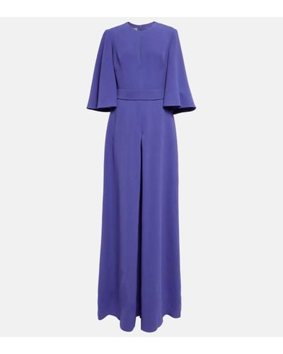 Elie Saab Crepe Jumpsuit - Purple