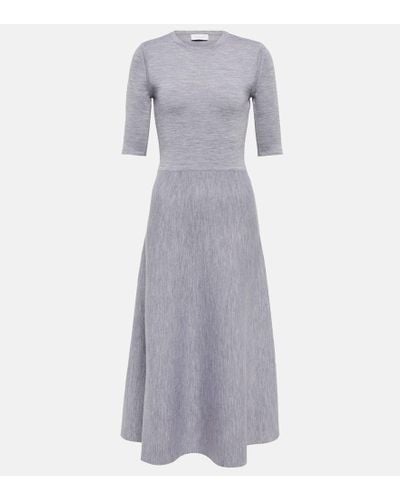 Gabriela Hearst Seymore Wool, Cashmere And Silk Dress - Gray