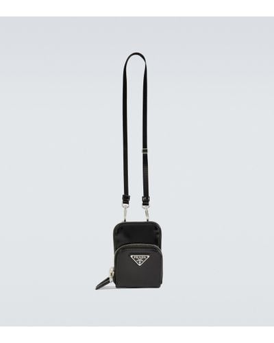 Prada Messenger-Bag aus Leder - Schwarz