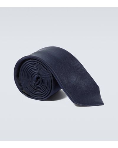 Zegna Cravate en soie - Bleu