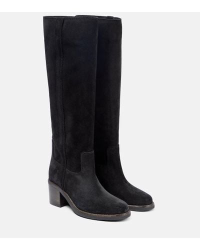 Isabel Marant Seenia Suede Knee-high Boots - Black