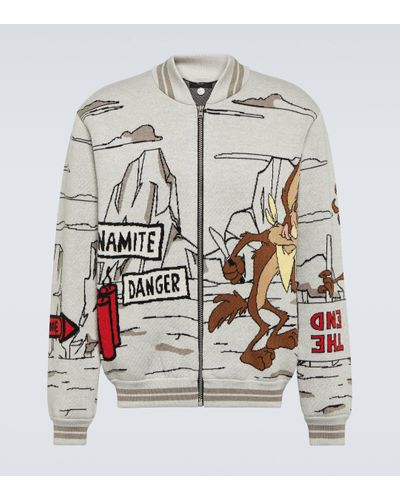 Alanui X Looney Tunes – Veste Race to the South Pole en laine vierge - Blanc