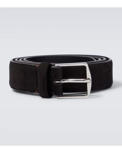 Loro Piana Alsavel Leather Belt - Black
