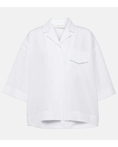Sportmax Camicia oversize Parole in cotone - Bianco