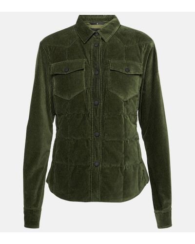 3 MONCLER GRENOBLE Hemdjacke aus Cord - Grün