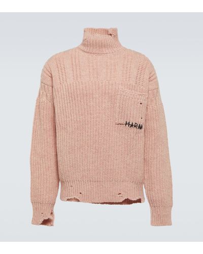 Marni Pull a col roule en laine vierge - Rose