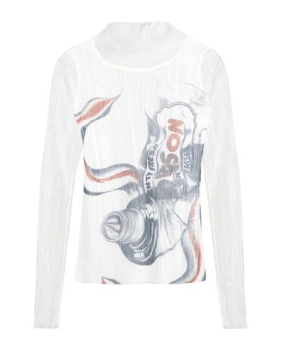 JW Anderson Top con stampa - Bianco