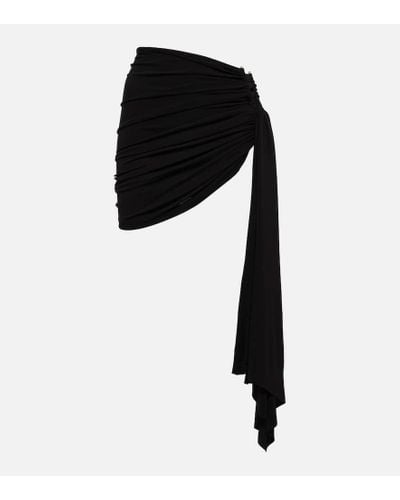 Christopher Esber Minifalda drapeada con abertura - Negro