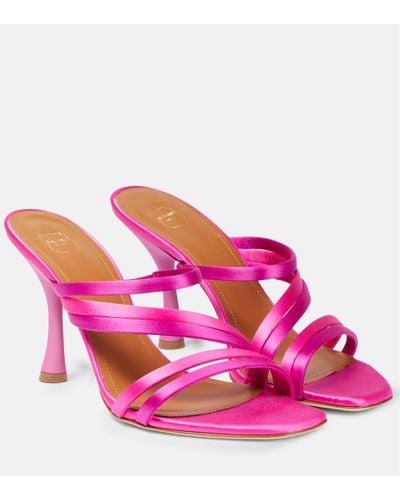 Malone Souliers Satin Sandals - Pink