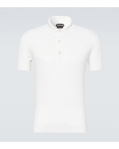 Tom Ford Silk And Cotton Polo Shirt - White
