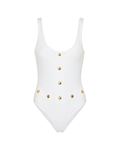 Caroline Constas Sailor Swimsuit - White