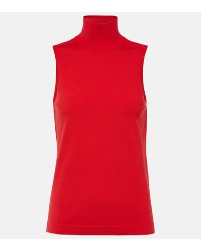 Dorothee Schumacher Merino Elegance Wool-blend Top - Red
