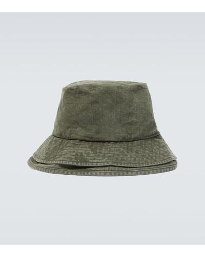 Sacai Sombrero de pescador en denim - Verde