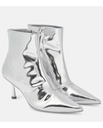 Jonathan Simkhai Saanvi Metallic Leather Ankle Boots - White
