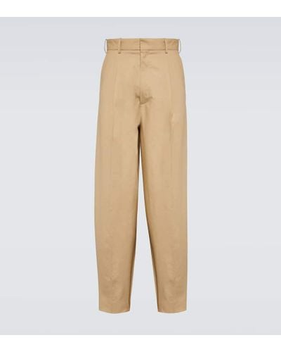Loewe Paula's Ibiza pantalones anchos en sarga de algodon - Neutro