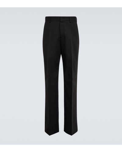 Valentino Cotton Straight Trousers - Black