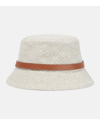 Loewe Sombrero de pescador con anagrama - Blanco