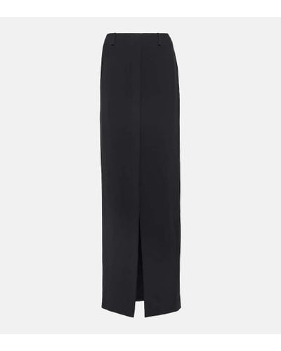 Dries Van Noten Crepe Maxi Skirt - Black