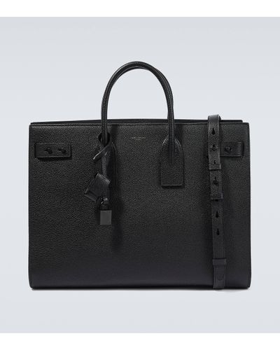 Saint Laurent Cabas Sac de Jour Large en cuir - Noir