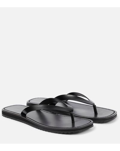 The Row 'city' Thong Sandals - Black